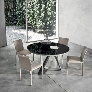 Mesa Millennium Redonda de Bontempi. Mesas de comedor modernas de diseño.