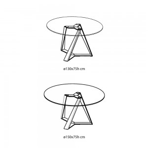 Mesa Millennium Redonda de Bontempi. Mesas de comedor modernas de diseño.