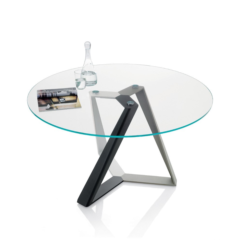 Mesa Millennium Redonda de Bontempi. Mesas de comedor modernas de diseño.