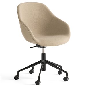 Silla AAC 155 de aluminio y polipropileno tapizada de Hay ideal para las oficinas.