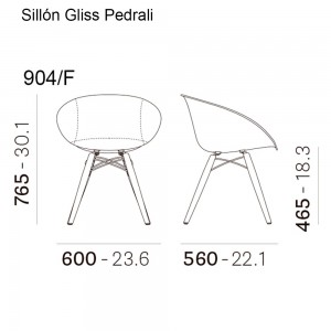 Sillón Gliss 904/F de Pedrali. Sillones de diseño. Sillones para salón.