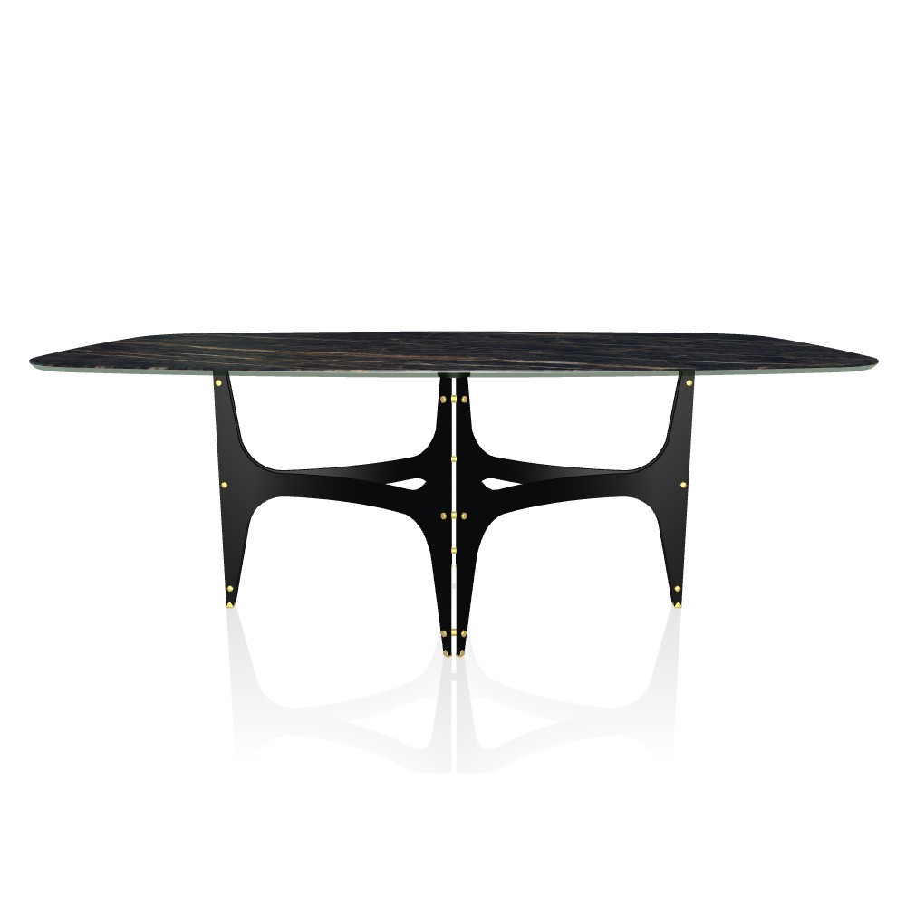 Mesa Universe Cantos Redondeados de Bontempi. Mesas de comedor de diseño italiano.