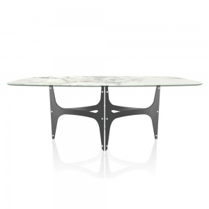 Mesa Universe Cantos Redondeados de Bontempi. Mesas de comedor de diseño italiano.