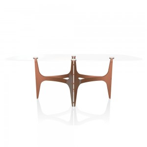 Mesa Universe Cantos Redondeados de Bontempi. Mesas de comedor de diseño italiano.