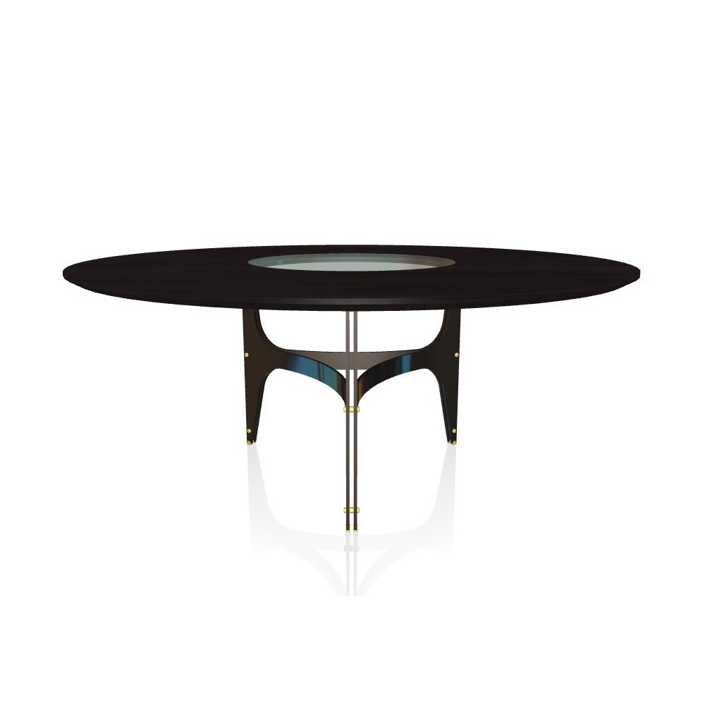 Mesa Universe Ring de Bontempi. Mesa con sobre giratorio de diseño italiano.