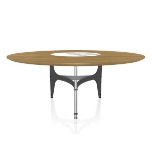 Mesa Universe Ring de Bontempi. Mesa con sobre giratorio de diseño italiano.
