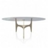 Mesa Universe Redonda Cristal de Bontempi.  Mesas fijas modernas de diseño italiano.