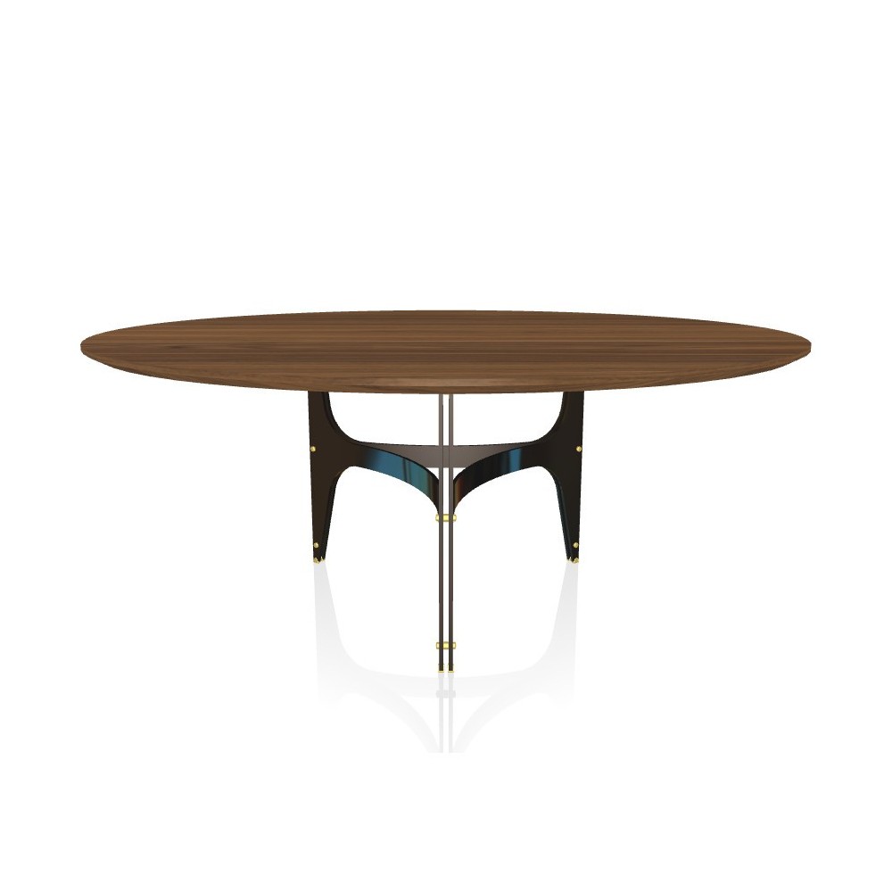 Mesa Universe Redonda Madera o Mármol de Bontempi.  Mesas de comedor modernas de diseño italiano.