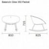 Balancín Gliss 350 de Pedrali. Butacas de diseño. Butaca mecedoras modernas.