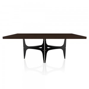 Mesa Universe Rectangular Madera/Mármol de Bontempi. Mesas de comedor de diseño.