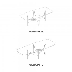 Mesa Universe Cantos Redondeados de Bontempi. Mesas de comedor de diseño italiano.