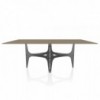 Mesa Universe Rectangular Cristal de Bontempi.  Mesas de comedor de diseño.
