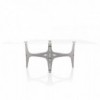 Mesa Universe Rectangular Cristal de Bontempi.  Mesas de comedor de diseño.