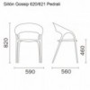 Sillón Gossip 620/621 de Pedrali. Sillas de diseño. Sillas de plástico.