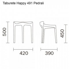 Taburete Happy 491 Pedrali