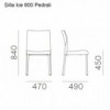 Silla Ice 800 de Pedrali. Sillas de diseño. Sillas plásticas de exterior.