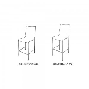 Taburete Eva Outdoor de Bontempi. Taburetes y sillas de exterior de diseño.