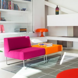 Pouf Host Lounge tapizado Pedrali