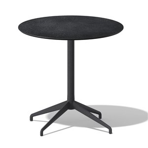 Mesa de exterior alis de Sovet con tapa de cerámica. Mesas bistrot para contract.