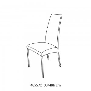 Silla Aida de Bontempi. Sillas para comedor. Muebles de diseño italiano.