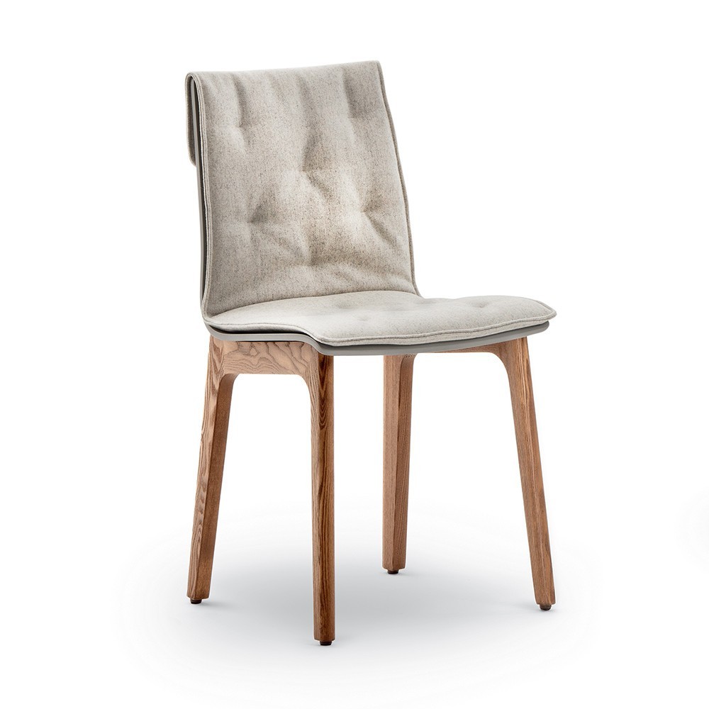 Silla Alfa Cojín de Bontempi. Sillas para comedor de diseño italiano.