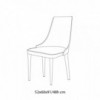 Silla Clara Tapizada de Bontempi. Sillas de comedor de diseño. Sillas y taburetes.