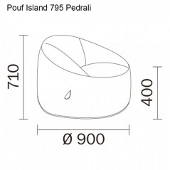 Pouf Island 795 Pedrali