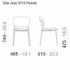Silla Jazz 3719 de Pedrali. Sillas de diseño. Sillas tapizadas contract.