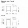 Taburete Jazz de Pedrali. Taburetes de diseño. Taburetes moderno contract.