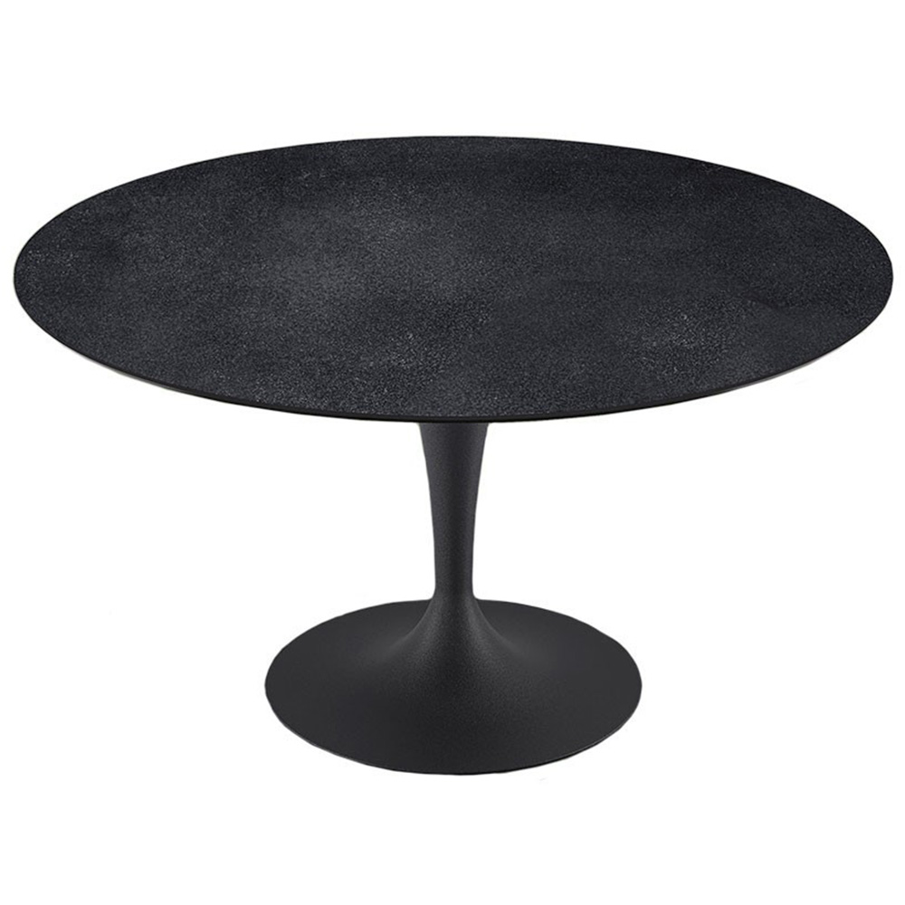 Mesa de exterior flute redonda de Sovet. Mesas redondas de cerámica.  