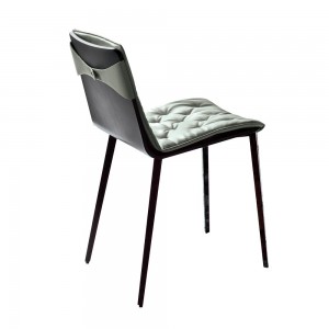 Silla Kate Acero Cojín de Bontempi. Sillas de acero de diseño. Sillas para comedor.