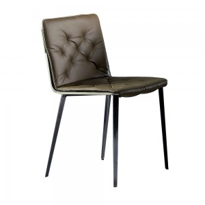 Silla Kate Acero Cojín de Bontempi. Sillas de acero de diseño. Sillas para comedor.