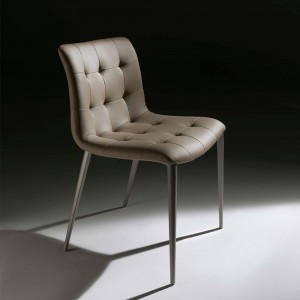 Silla Kuga Acero de Bontempi. Sillas de comedor o salón de diseño italiano.