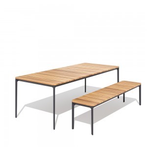 Banco de exterior slim  de Sovet con tapa de cerámica. Bancos de exterior.