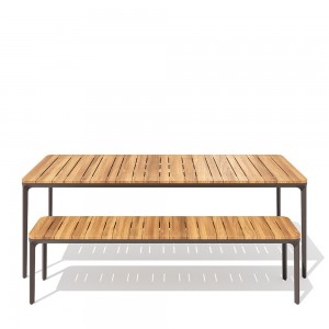 Banco de exterior slim  de Sovet con tapa de cerámica. Bancos de exterior.