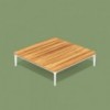 Mesa auxiliar Slim doghe h26 Outdoor Sovet Italia. Mesas auxiliares de exterior de madera.