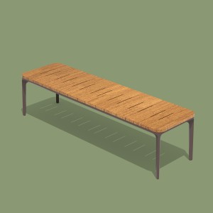 Mesa auxiliar Slim doghe H39 Outdoor Sovet Italia. Mesas auxiliares son sobre de madera.