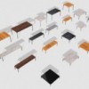 Mesa auxiliar Slim doghe H39 Outdoor Sovet Italia. Mesas auxiliares son sobre de madera.
