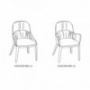 Silla Queen Madera de Bontempi. Sillas tapizadas en ecopiel de diseño.