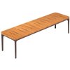 Mesa auxiliar Slim doghe H39 Outdoor Sovet Italia. Mesas auxiliares son sobre de madera.