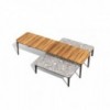 Mesa auxiliar Slim doghe H39 Outdoor Sovet Italia. Mesas auxiliares son sobre de madera.