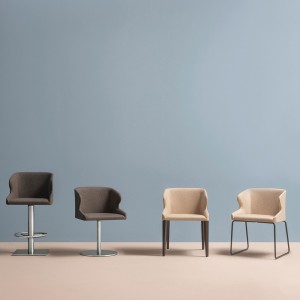 Sillón Leila 682 de Pedrali. Sillones de diseño moderno. Sillones tapizados.