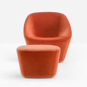 Pouf Log 367 de Pedrali.  Poufs de diseño moderno. Pouf para contract.