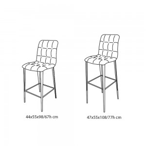 Taburete Kuga de Bontempi. Sillas y taburetes de cocina. Muebles de diseño.