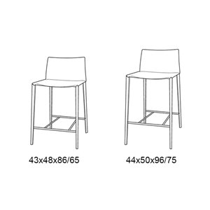 Taburete Linda de Bontempi. Sillas y taburetes de cocina de diseño italiano.