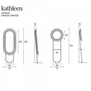 Espejo pie Kathleen de Fiam. Espejo modernos de pie de diseño italiano.