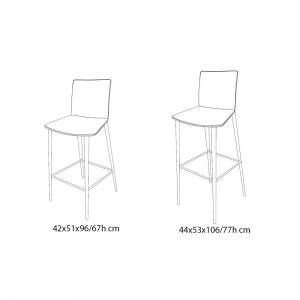 Taburete Nata de Bontempi. Sillas y taburetes de diseño. Muebles para comedor.