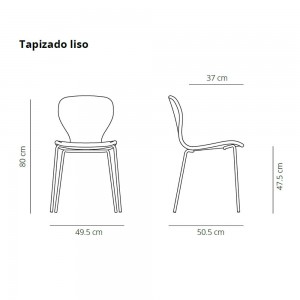 Silla Ears de diseño moderno con asiento tapizado. Ideal para el hogar.