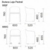 Sillón Laja 889F/889G de Pedrali. Sillones de diseño. Sillones con ruedas.