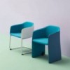Sillón Laja 889F/889G de Pedrali. Sillones de diseño. Sillones con ruedas.